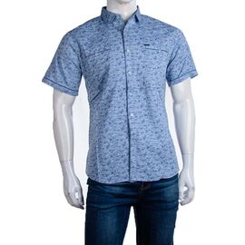 Фотография Рубашка мужская летняя A348 d.blue р.XL-5XL "Logaster" недорого оптом от прямого поставщика