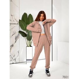 Костюм спортивний жіночий теплий 760-1 beige р.44-58 "DORA" недорого оптом від прямого постачальника
