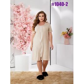 Фотография Халат женский 1040-2 beige р.50-60 "ZLATA" недорого оптом от прямого поставщика
