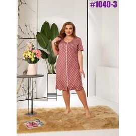 Фотография Халат женский 1040-3 brown р.50-60 "ZLATA" недорого оптом от прямого поставщика