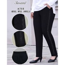 Жіночі штани A733 black р.8XL-10XL "ANFISA" недорого оптом від прямого постачальника