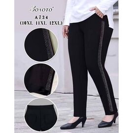 Жіночі штани A734 black р.10XL-12XL "ANFISA" недорого оптом від прямого постачальника