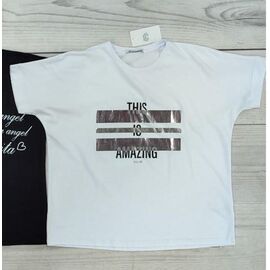 Фотография Футболка женская 1741-1 white р.50-58 "Samo" недорого оптом от прямого поставщика