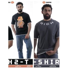 Фотография Футболка мужская 37800 black р.48-56 "Samo" недорого оптом от прямого поставщика