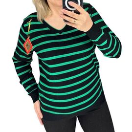 Фотография Свитер женский 24503 black-green р.48-52 "PULSE" недорого оптом от прямого поставщика