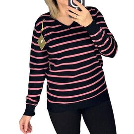 Фотография Свитер женский 24503 black-pink р.48-52 "PULSE" недорого оптом от прямого поставщика