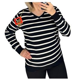 Фотография Свитер женский 24503 black-white р.48-52 "PULSE" недорого оптом от прямого поставщика