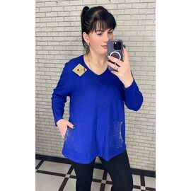 Фотография Свитер женский 25204 blue р.52-58 "PULSE" недорого оптом от прямого поставщика