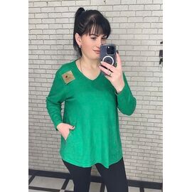 Светр жіночий 25204 green р.52-58 "PULSE" недорого оптом від прямого постачальника