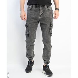 Фотография Джоггеры мужские 1115 grey р.32-38 "Basanjiu" недорого оптом от прямого поставщика