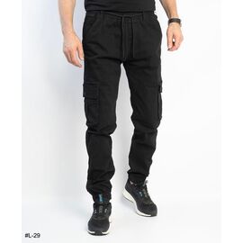 Фотография Джоггеры мужские L29 black р.29-38 "Basanjiu" недорого оптом от прямого поставщика