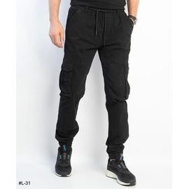 Фотография Джоггеры мужские L31 black р.29-38 "Basanjiu" недорого оптом от прямого поставщика