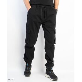 Фотография Джоггеры мужские L32 black р.29-38 "Basanjiu" недорого оптом от прямого поставщика