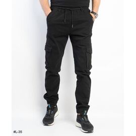 Фотография Джоггеры мужские L35 black р.29-38 "Basanjiu" недорого оптом от прямого поставщика