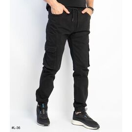 Фотография Джоггеры мужские L36 grey р.29-38 "Basanjiu" недорого оптом от прямого поставщика