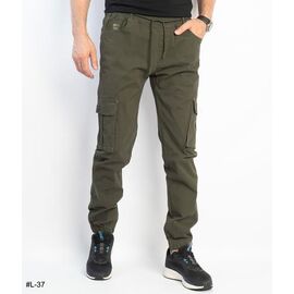 Джоґери чоловічі L37 khaki р.32-42 "Basanjiu" недорого оптом від прямого постачальника