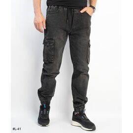 Джоґери чоловічі L41 grey р.28-36 "Basanjiu" недорого оптом від прямого постачальника