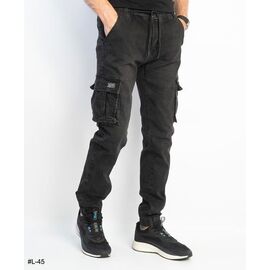 Джоґери чоловічі L45 grey р.29-38 "Basanjiu" недорого оптом від прямого постачальника