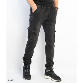 Джоґери чоловічі L46 grey р.29-38 "Basanjiu" недорого оптом від прямого постачальника