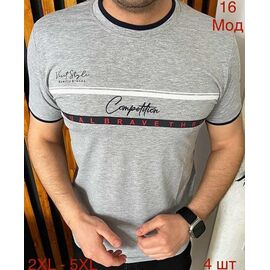 Футболка чоловіча 16 grey р.2XL-5XL "EMRE" недорого оптом від прямого постачальника