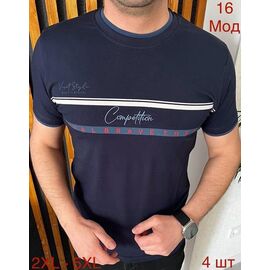 Фотография Футболка мужская 16 navy р.2XL-5XL "EMRE" недорого оптом от прямого поставщика