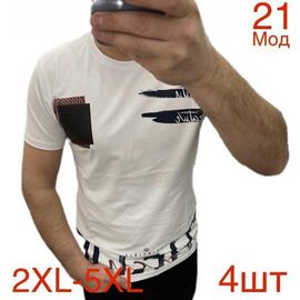 Футболка чоловіча 21 white р.2XL-5XL "EMRE" недорого оптом від прямого постачальника