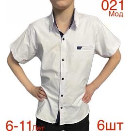 Фотография Рубашка детская лёгкая на мальчика 021 white р.6-11 "EMRE" недорого оптом от прямого поставщика