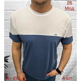 Фотография Футболка мужская 26 blue р.M-2XL "EMRE" недорого оптом от прямого поставщика