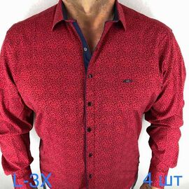 Сорочка чоловіча ND331 wine р.54-60 "EMRE" недорого оптом від прямого постачальника