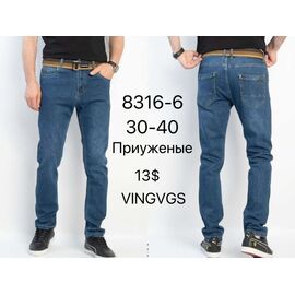 Джинси чоловічі 8316-6 blue р.30-40 "God Baron" недорого оптом від прямого постачальника
