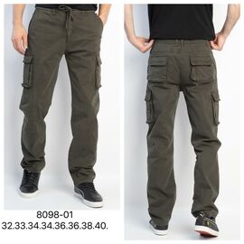 Джинси чоловічі 8098-01 khaki р.32-40 "God Baron" недорого оптом від прямого постачальника