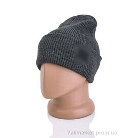 Шапка чоловіча Зима 9-23 grey (5 шт. р.сіткаOne size) "TUZZI" недорого оптом від прямого постачальника