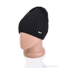 Жіноча шапка Зима 9-26 black (5 шт. р.сіткаOne size) "TUZZI" недорого оптом від прямого постачальника