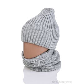 Жіноча шапка Зима 9-25 grey (5 шт. р.сіткаOne size) "TUZZI" недорого оптом від прямого постачальника