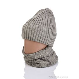 Жіноча шапка Зима 9-25 brown (5 шт. р.сіткаOne size) "TUZZI" недорого оптом від прямого постачальника