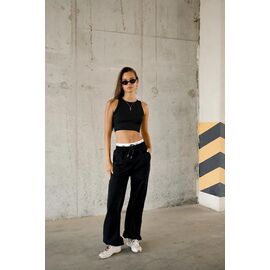 Фотография Штаны спортивные женские 19717 black р.M-XL "Little Secret" недорого оптом от прямого поставщика