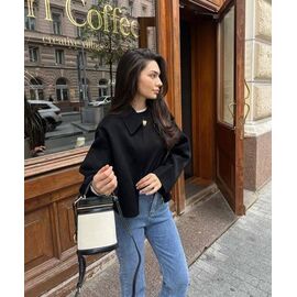 Піджак жіночий 1528 black р.42-52 "BONJOUR" недорого оптом від прямого постачальника