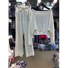 Костюм жіночий 8059 white р.42-52 "BONJOUR" недорого оптом від прямого постачальника