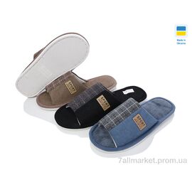 Тапки чоловічі домашні Весна/осінь HK11 mix (6 пар р.42-47) "Vladimir" недорого оптом від прямого постачальника