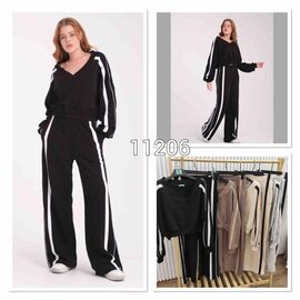 Фотография Костюм спортивный женский тёплый 11206 black р.42-50 "LOOK" недорого оптом от прямого поставщика