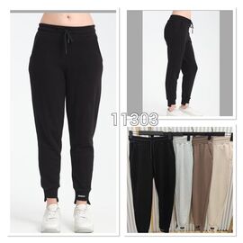 Фотография Штаны спортивные женские 11303 beige р.42-50 "LOOK" недорого оптом от прямого поставщика