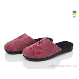 Тапки жіночі для будинку Весна/осінь 122-34 бордо (6 пар р.37-41) "Inblue" недорого оптом від прямого постачальника