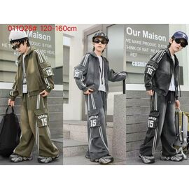 Костюм дитячий спортивний на хлопчика 011Q25 khaki р.120-160 "Delfinka" недорого оптом від прямого постачальника