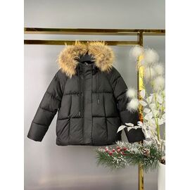 Фотография Курка детская зимняя на мальчика 58671 black р.128-152 "Delfinka" недорого оптом от прямого поставщика