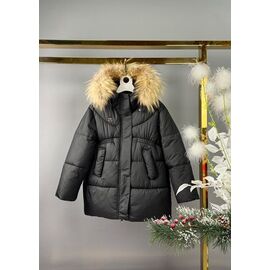 Фотография Курка детская зимняя на девочку 58691 black р.98-122 "Delfinka" недорого оптом от прямого поставщика