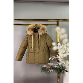 Фотография Курка детская зимняя на мальчика 5CP-1H khaki р.116-140 "Delfinka" недорого оптом от прямого поставщика