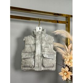 Жилетка дитяча на дівчинку 8159 grey р.92-116 "Delfinka" недорого оптом від прямого постачальника