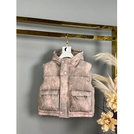 Жилетка дитяча на дівчинку 8160 pink р.90-130 "Delfinka" недорого оптом від прямого постачальника