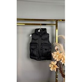 Жилетка дитяча на дівчинку 8169 black р.116-140 "Delfinka" недорого оптом від прямого постачальника