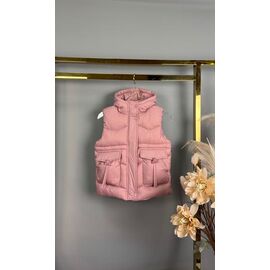 Жилетка дитяча на дівчинку 8169 pink р.116-140 "Delfinka" недорого оптом від прямого постачальника